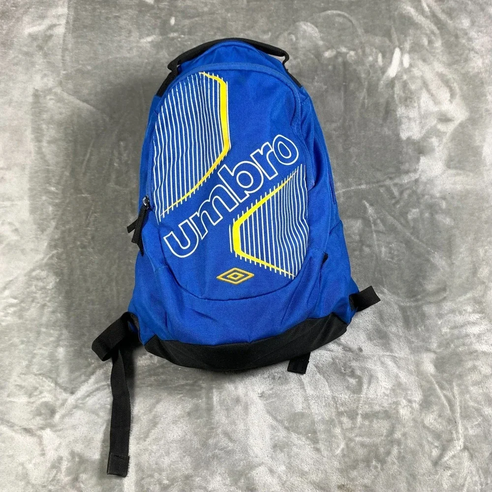 Umbro Backpack Bue Soccer Travel Daypack Commuter School Padded Embroidered Logo